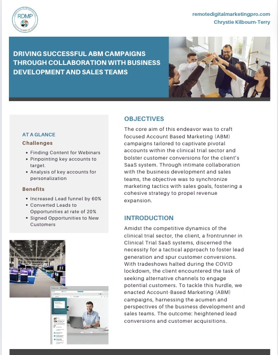 Driving Successful ABM Campaigns through Collaboration with Business Development and Sales Teams